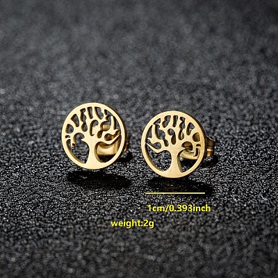 201 Stainless Steel Stud Earrings FS-WGB18B1-25-1