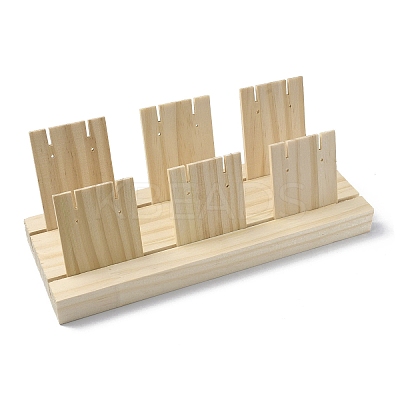 2-Slot Wooden Earring Display Card Stands LS-EDIS-R027-01A-02-1