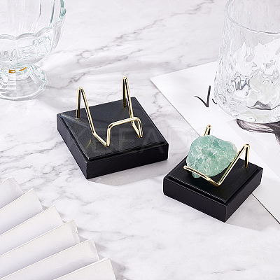 Square PU Leather Mineral Crystal Display Stands AJEW-WH0342-65B-1