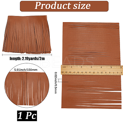 2M PU Leather Suede Fringe Trim AJEW-CY0001-58A-02-1