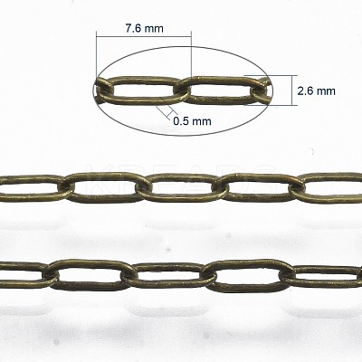 Brass Paperclip Chains X-CHC-S008-001D-AB-1
