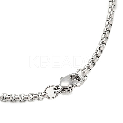 Non-Tarnish 201 Stainless Steel Box Chain Hollow Christian Jesus Face Pendant Necklaces for Women Men NJEW-U005-06P-1