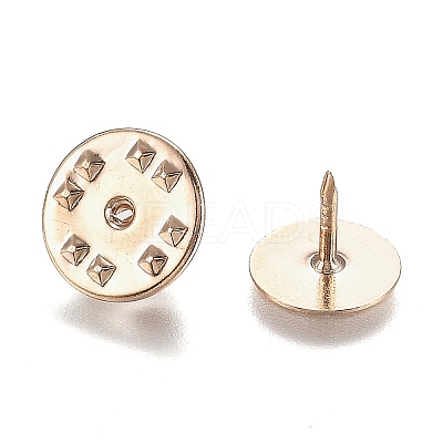 Brass Butterfly Clutches Pin Backs KK-Z003-01M-1