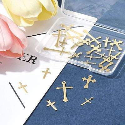 25Pcs 5 Styles Brass Pendants KK-FS0001-51G-1