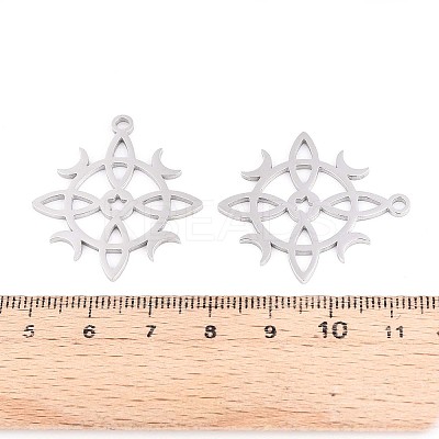 304 Stainless Steel Pendants STAS-N108-39P-1