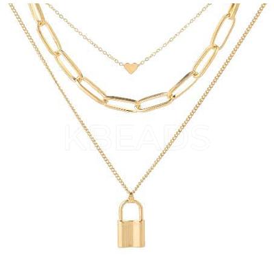 Alloy Pendant Layered Chain Necklaces for Women WGC39CD-10-1