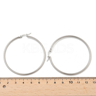 Tarnish Resistant 304 Stainless Steel Big Hoop Earrings LS-EJEW-F105-04P-1