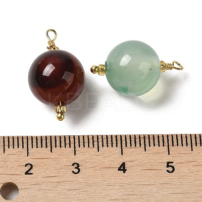 Dyed Natural Agate Pendants KK-P242-09D-G-1