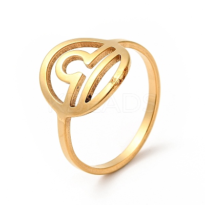 Ion Plating(IP) 201 Stainless Steel Constellations Libra Finger Ring for Women RJEW-G266-19G-1