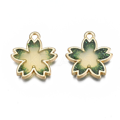 Rack Plating Alloy Epoxy Resin Pendants PALLOY-T083-02B-1
