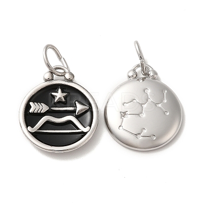 304 Stainless Steel Enamel Pendants STAS-A080-43P-11-1