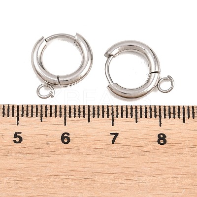316 Stainless Steel Huggie Hoop Earring Findings EJEW-B158-01A-P-1
