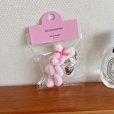 Cute Soft Wool Rabbit Keychain PW-WGFE0BE-05-1