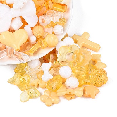Transparent & Opaque Acrylic Beads TACR-T028-26F-1