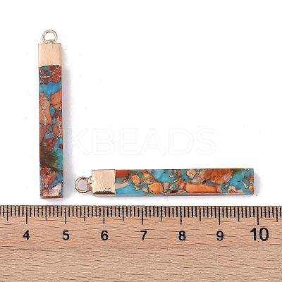 Dyed Synthetic Imperial Jasper Pendants G-P529-09A-G-1
