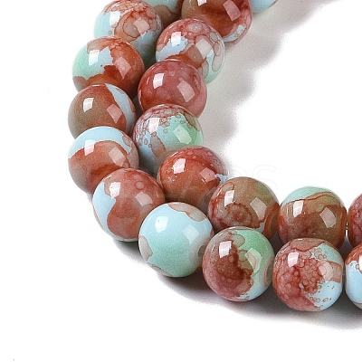 Baking Paint Glass Bead Strands GLAA-H031-01B-04-1