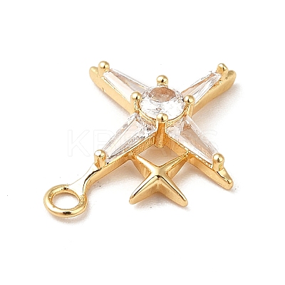 Brass Cubic Zirconia Pendants KK-M233-08G-A-1