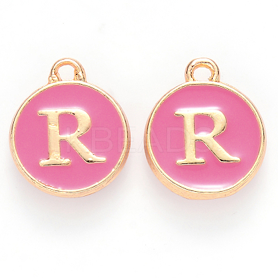 Golden Plated Alloy Enamel Charms LS-ENAM-S118-08R-1
