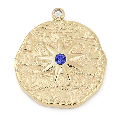 304 Stainless Steel Rhinestone Pendants STAS-L022-479G-01-1
