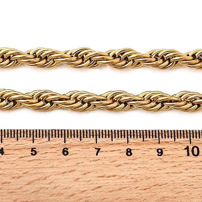 304 Stainless Steel Rope Chain Necklaces for Women NJEW-I065-20C-01G-1