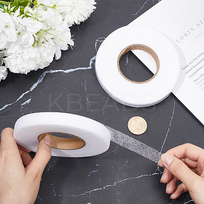 2 Rolls 2 Colors Non-woven Fabric Polyamide Double-sided Hot Melt Adhesive Film DIY-GF0009-34B-1
