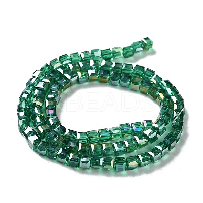 Electroplate Glass Bead Strands EGLA-J028-4x4mm-AB14-1