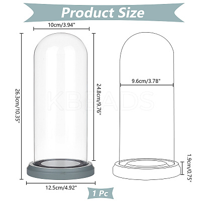 Glass Dome Cover AJEW-WH0471-49A-1