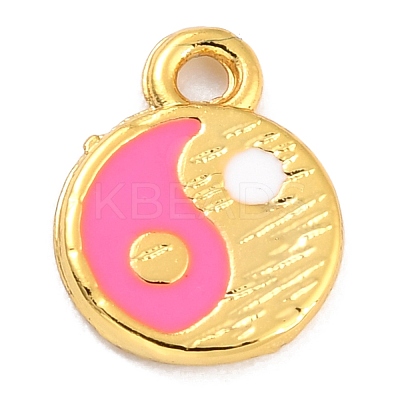 Golden Alloy Enamel Pendants KK-P197-17D-G-1