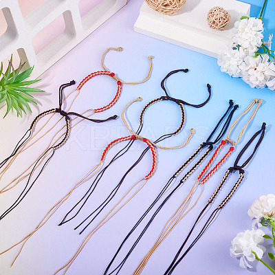 12Pcs 3 Colors Braided Nylon Cord Bracelet Making MAK-TA0001-30-1