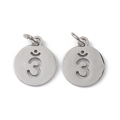 Non-Tarnish 304 Stainless Steel Charms STAS-Q201-T448P-1