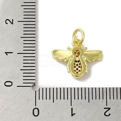 Real 18K Gold Plated Brass Pave Cubic Zirconia Pendants KK-M283-04C-02-1