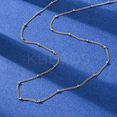 2MM 304 Stainless Steel Satellite Chain Necklaces NJEW-T016-24P-1