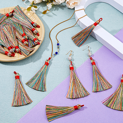 30Pcs Polyester Tassel Big Pendant Decorations FIND-FH0010-73-1