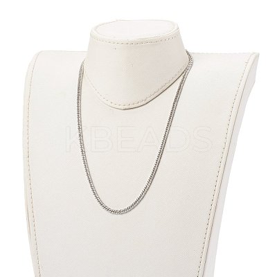Non-Tarnish 304 Stainless Steel Diamond Cut Cuban Link Chain Necklaces NJEW-JN03368-02-1
