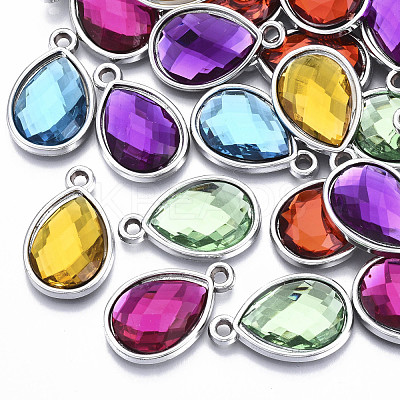 UV Plating Acrylic Pendants OACR-T005-84P-1