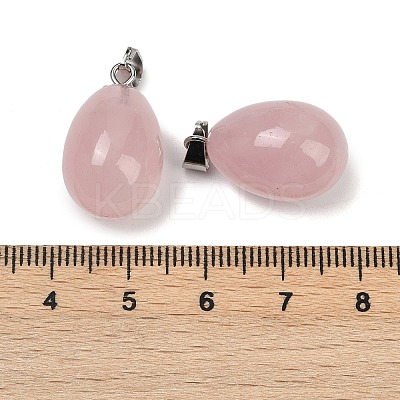 Natural Rose Quartz Pendants G-U018-01P-B-1