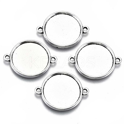 Tibetan Style Alloy Cabochon Connectors Settings TIBE-S322-010D-AS-RS-1