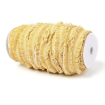 Lattice Double Ruffle Elastic Nylon Ribbon NWIR-O010-03C-1