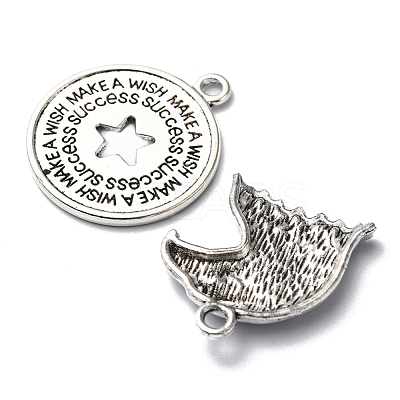 48Pcs 6 Styles Tibetan Style Alloy Pendants FIND-FS0001-49-1