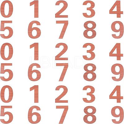 40Pcs 10 Number Acrylic Wall Stickers DIY-FH0002-54-1
