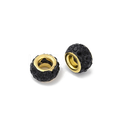 Alloy Rhinestone Clay Pave Beads ALRI-D300-04G-04-1