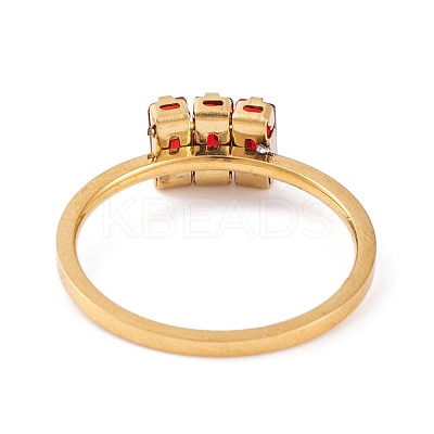 PVD Vacuum Plating 304 Stainless Steel Finger Ring RJEW-C086-04-G-1