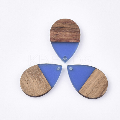 Resin & Walnut Wood Pendants RESI-T035-08B-1