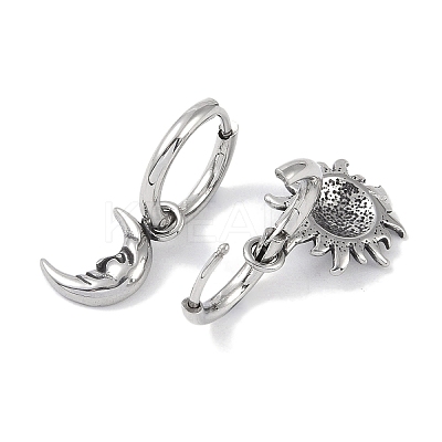 316 Surgical Stainless Steel Hoop Earrings EJEW-P274-03AS-1