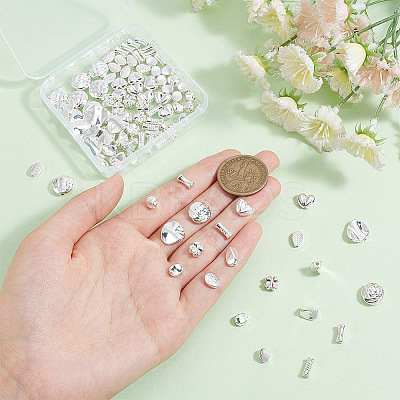 100Pcs 10 Styles Alloy Bead FIND-BC0004-58-1