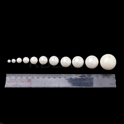 Eco-Friendly Plastic Imitation Shell Beads MACR-S292-18mm-01-1