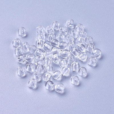 Transparent Clear Acrylic Round Beads X-PL526_4MM-1