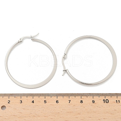 Tarnish Resistant 304 Stainless Steel Big Hoop Earrings EJEW-F105-18P-1