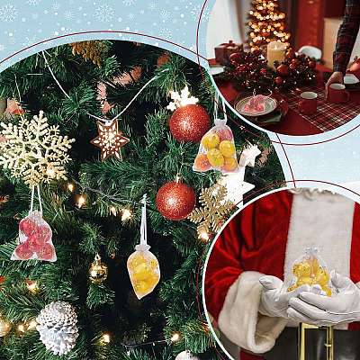 ChristmasSsnowflake Organza Gift Bags OP-WH0012-03-1