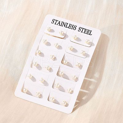 304 Stainless Steel Stud Earrings EJEW-I229-01G-A-1